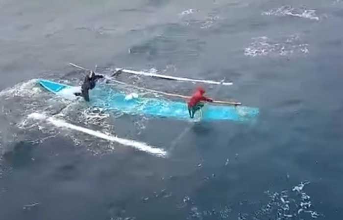 迷失一周，楠榜2名渔民在海中安全漂流