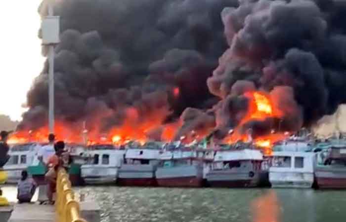 芝拉扎渔港失火54渔船成灰烬 海洋与渔业部全力协助众多火灾受害人