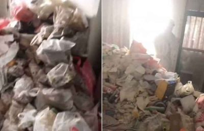 中国女租屋2年垃圾堆满屋 挖条「小沟」当床位