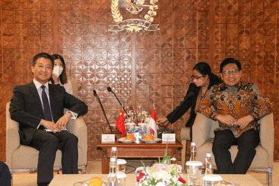 陆慷大使到任拜会印尼国会副议长穆海敏