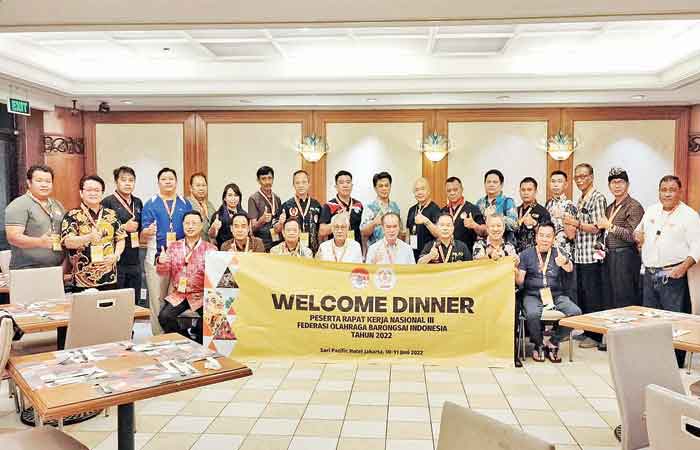 印尼龙狮联合会为全国各省区代表举行欢迎晚宴恳亲联谊