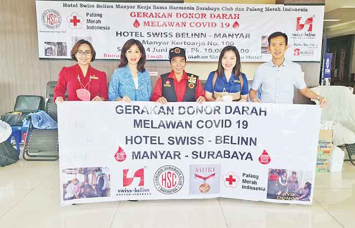 泗水和谐俱乐部与Swiss Belinn Manyar举行献血活动