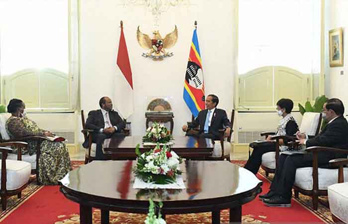 总统在独立宫接见斯威士兰国王 双方讨论致力于加强两国经济合作