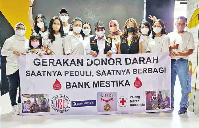 Bank Mestika与泗水和谐俱乐部举行献血活动