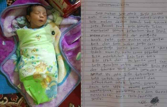 男婴被遗弃在麻拉艾宁摩托车修理店前，父母称没能力抚养！