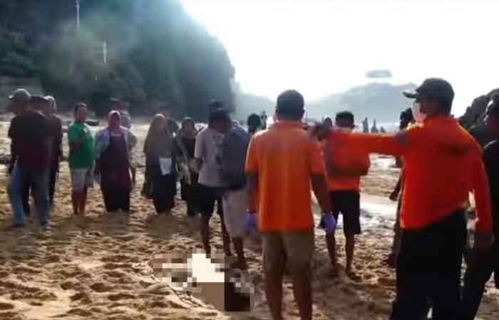 古农基都尔 Ngrawe 海滩发现漂浮裸体女尸！