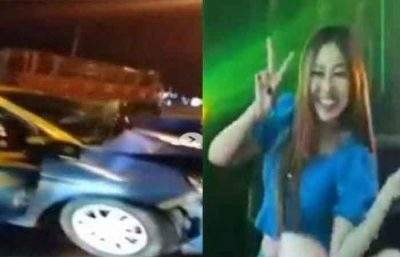 性感女子和一名警察同车，在泡吧后出车祸身亡