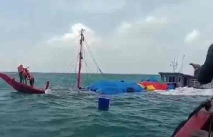 在马六甲海峡失事的东临塘海洋号轮船 11 名船员已安全得救