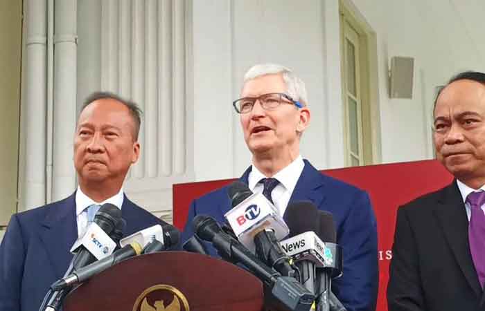 总统接见苹果首席执行官 讨论关于苹果投资印尼建设工厂等事项